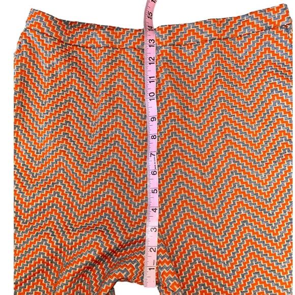 Vintage Queen Casuals Orange Gray Herringbone Flaired Pants vint size 13 fits 6 - Picture 2 of 8